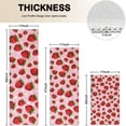 thumbnail image 4 of Red Strawberry Plants Fruit Dot Pink Pattern Kitchen Rugs Sets Of 3,Kitchen Runner Rugs Non Skid Washable,Decorative Kitchen Floor Mats for Kitchen,Sink,Laundry,17"x30"+ 17"x47" + 17"x59", 4 of 6
