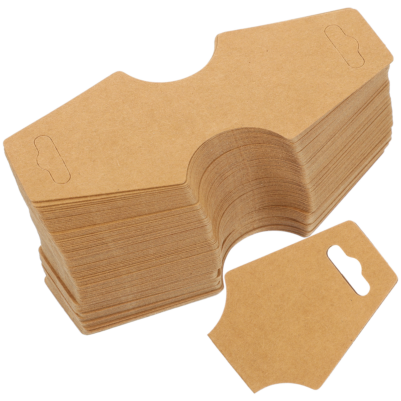 100pcs Bracelet Display Cards Kraft Paper Jewelry Display Cards Handmade  Blank Cards 