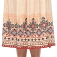 thumbnail image 5 of White Mark Plus Size Border Print Pleated Midi Skirt, 5 of 6