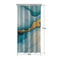thumbnail image 5 of Blue Gold Marble Pattern Shower Curtain 36"x72" ,Bathroom Decorative Shower Curtains Set with 12 Hooks,Modern Waterproof Washable Shower Curtain, 5 of 6