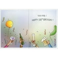 100th Birthday Card By Oatmeal Studios – Funny Fireworks Design, 5x7 Recycled Card