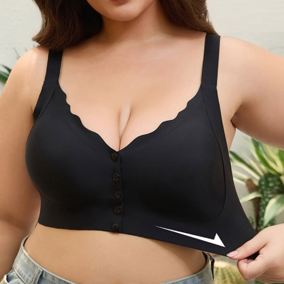Purcolt Front Close Bras for Women Post Surgery Full Coverage Padded Wireless Seamless Everyday Bra Comfort Supportive Convenient Mastectomy Bralettes