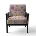thumbnail image 4 of Designart "Pink Whimsical Wildflowers II" Upholstered Abstract Botanicals Accent Chair and Modern & Contemporary Arm Chair - Multiple Color & Pattern, 4 of 7