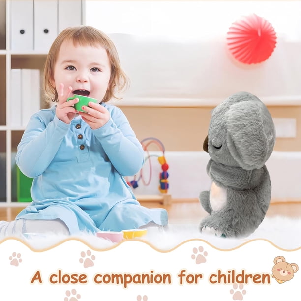 Koala Relajante Con Luces Y Música – Peluche De Respiración Rítmica, Anti-estrés Y Compañero De Sueño Para Adultos Y Niños (Rosa)