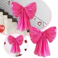 thumbnail image 4 of Large Pink Bow,Valentines Day Decorations,22x24 inch Giant Wall Bows for Wedding Coquette Birthday Backdrop Bridal Shower Room(1PCS), 4 of 9