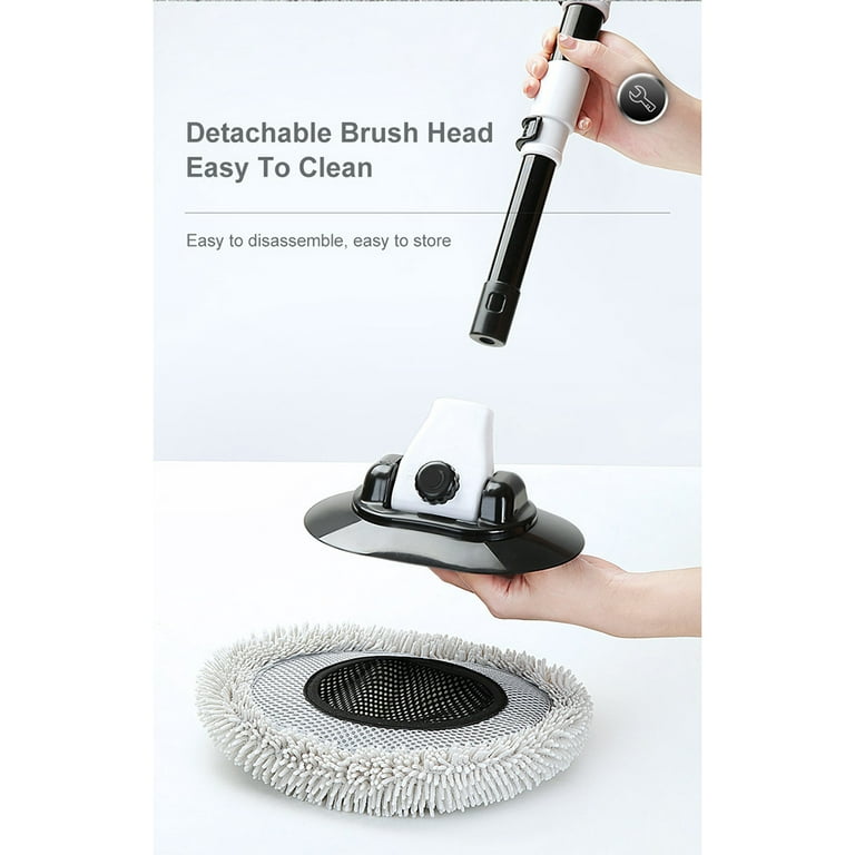 Car Wash Brush with Long Handle 15° Bend Car Cleaning Mop 90° Rotating CLE
