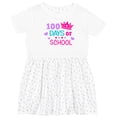 thumbnail image 3 of Inktastic 100 Days of School in Pink and Purple with Crown Girls Toddler Dress, 3 of 5