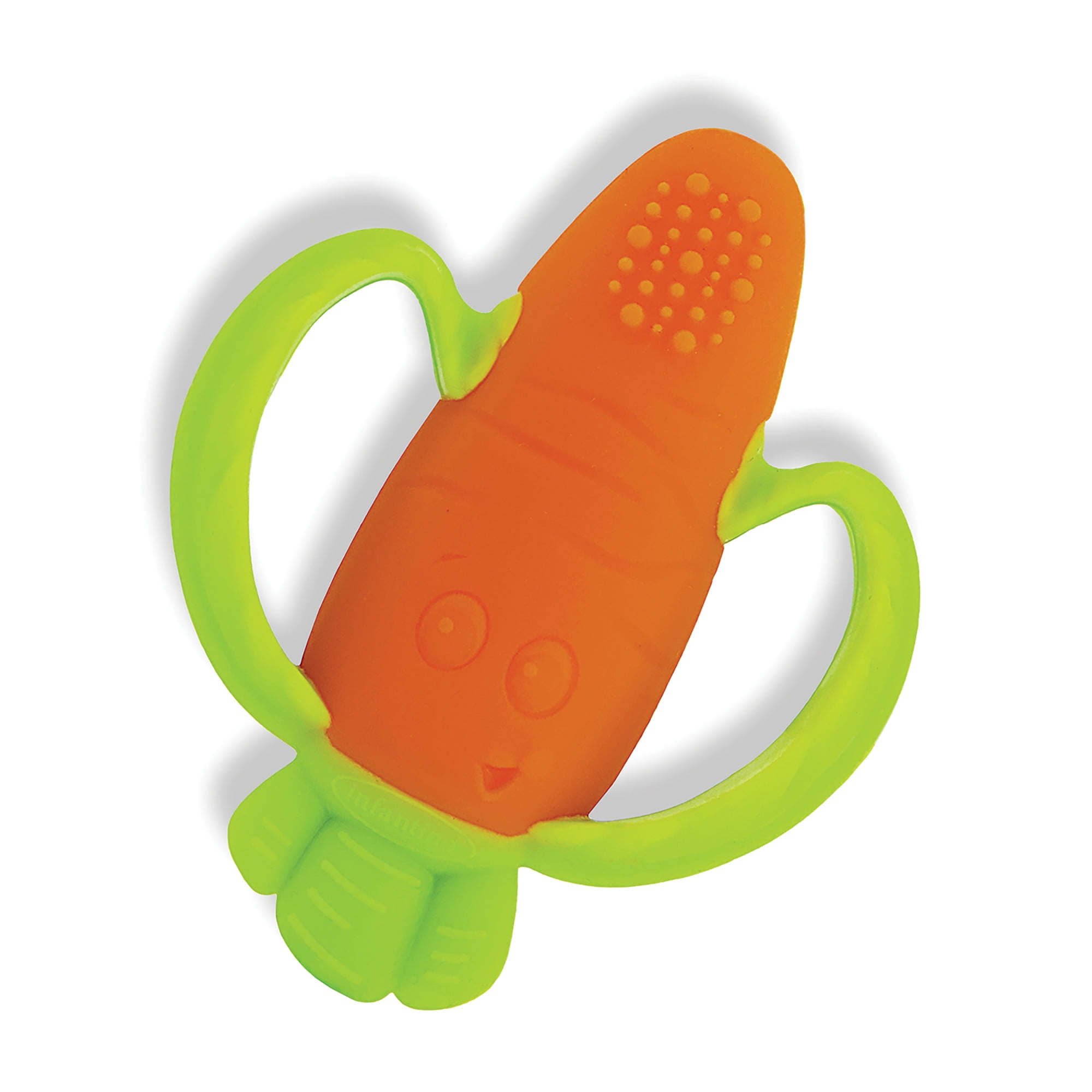 Infantino Lil' Nibbles Soft Baby Teether for Newborns & Toddlers 6-12 Months Unisex, Carrot