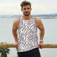 thumbnail image 6 of KLL Lavender Flowers Print Men's Muscle Gym Workout Stringer Tank Tops Bodybuilding Fitness T-Shirts Tank Tops Men-Small, 6 of 7