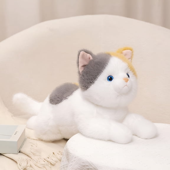 CYFW Weighted Plush Cat Doll - 12" Calming Sensory Toy for Anxiety Relief, Soft Huggable Companion with Realistic Features, Decorative Bed Pillow for Teens/Adults