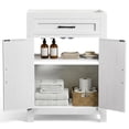 thumbnail image 4 of Ktaxon Farmhouse 24'' Bathroom Vanity Cabinet without Sink Ceramic Top, Washed White (Only Cabinet), 4 of 15