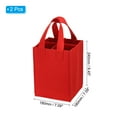 thumbnail image 2 of Uxcell 4 Bottle Wine Carrier Tote Bag, 2 Pack Wine Bottle Carrying Bag with Divider Wine Storage Bag, Red, 2 of 6