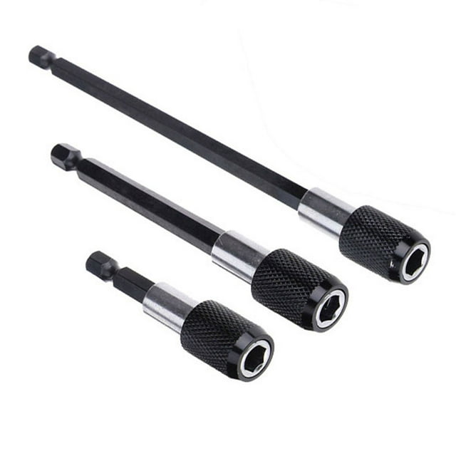 3Pcs Screwdriver Extension Bits Quick Release 1/4 Hex Shank Holder Drill Bit Magnetic