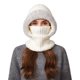 thumbnail image 4 of Gorro de invierno de punto 3 en 1 para mujer | Bufanda y mascarilla con forro polar, pasamontañas térmico resistente al viento, tejido suave y cálido, accesorio acogedor para exteriores en climas, 4 of 8