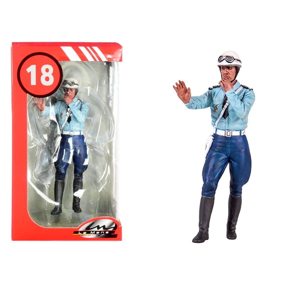 1975-1980 Paul French Police Motorcycle Officer Figurine for 1/18 Scale Models by Le Mans Miniatures