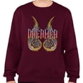 thumbnail image 2 of Wings Dreamer Sweatshirt Unisex Large Maroon, 2 of 5
