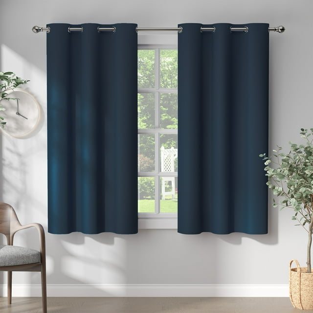 Curtainking Rideaux Bleus Rideaux Occultants Lot de 2 Rideaux à Oeillets pour Salon pour Chambre 40x63 Pouces