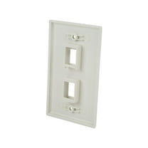 StarTech PLATE2WH StarTech.com Dual Outlet RJ45 Universal Wall Plate White - 2 x Socket(s) - White