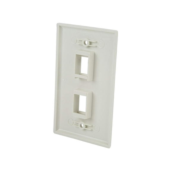StarTech PLATE2WH StarTech.com Dual Outlet RJ45 Universal Wall Plate White - 2 x Socket(s) - White