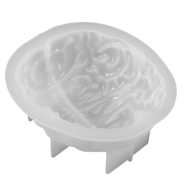 Molde de vela de Halloween Molde de vela de cerebro humano Molde de forma de cerebro de miedo Molde de vela de silicona