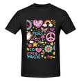 thumbnail image 4 of Bingfone Peace Love And Dove Flower Power Men'S Loose Fit Short-Sleeve Pocket T-Shirt, 4 of 7