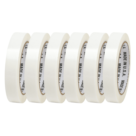 FindTape General Purpose Tensilized Polypropylene Strapping Tape (TPS-01): 3/4 in. x 60 yds. (White) [6-pack]