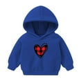 thumbnail image 2 of ATOGUTA Boys Girls Casual Long Sleeve Hoodies Cute Oversized Fleece Pocket Sweatshirt Tops Blue, Size 2T-7, 2 of 5