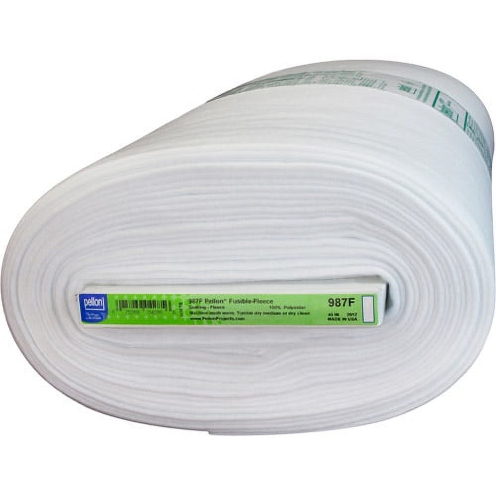 Pellon 987F Fusible Fleece Craft and Sewing Fabric 45" x 10 Yards by the Bolt, White