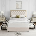 Homfa Full Storage Bed Frame with 4 Drawers, Platform Bed Frame with