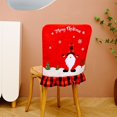 thumbnail image 2 of Fundas para sillas navideñas, juego de 4 Gorro de gnomo de alce de Papá Noel Fundas traseras de silla navideñas para decoración de cocina del hogar, A, 2 of 5