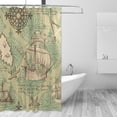thumbnail image 2 of Coolnut Vintage Sailboat Bathroom Waterproof Shower Curtain Set Bathtub Curtain with 12 Hooks for Bathroom Decor,Hotel,Room,60x72Inch, 2 of 6