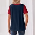thumbnail image 3 of KDDYLITQ USA Soccer Jersey Women Soccer Cup 2026 Short Sleeve Henly Neck Button Shirt USA Print Lightweight Soccer Fan Jersey Navy L, 3 of 3