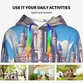 thumbnail image 4 of Cauagu Majestic Fantasy Castle for Women's Hooded Sweatshirts Pullover Hoodie for Women Fall Workout Sweat Long Sleeve Preppy Sweatshirts-Medium, 4 of 7