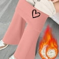thumbnail image 2 of BXINGOHAI Fleece Lined Leggings for Women Thermal Bootcut Yoga Pants High-Waisted Winter Leggings with Pockets Pink L, 2 of 7