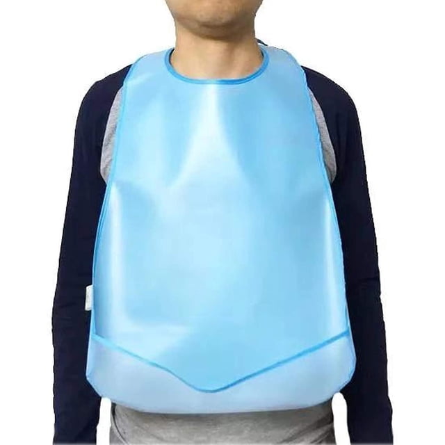 Baberos de silicona para adultos para comer, reutilizables, portátiles, impermeables.