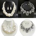 thumbnail image 2 of Stylish Artificial Pearls Necklace Earrings Set Ergonomic Design Breathable Comfort Contemporary Fashion Accessory Multicolor, 2 of 4