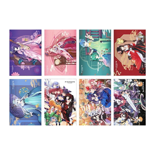 Póster para pared, 8 unidades/lote de Dates A Lives Anime Art