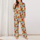 thumbnail image 2 of Balery Fall Maple Leaves Conjunto de Pijama con Estampado para Mujer, Conjunto de Dos Piezas con Manga Larga, Ropa de Dormir Suave con Bolsillos, Pijamas Cómodos-Medium, 2 of 7