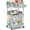 3 Tier-Gray, variant on 3 Tier Rolling Utility Cart with Removable Drawer, Bathroom Storage Organizer with 2 Lockable Wheels, Mobile Shelving Unit for Kitchen, Office, Snack, Craft, Makeup, Baby Essentials, White