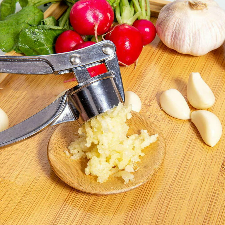 Garlic Press with Soft Easy-Squeeze Ergonomic Handle Professional Zinc  Alloy Grade Garlic Crusher Garlic Tools Kitchen, Easy Squeeze Ginger  Mincer, Easy To Clean 