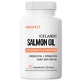 thumbnail image 1 of Aceite de Salmón Icelandic Omega 3 Restart | 1000 mg Aceite de Salmón | 300 mg EPA + 200 mg DHA | Alta Concentración | Deep Sea Fish Oil Premium - 60 Cápsulas, 1 of 7