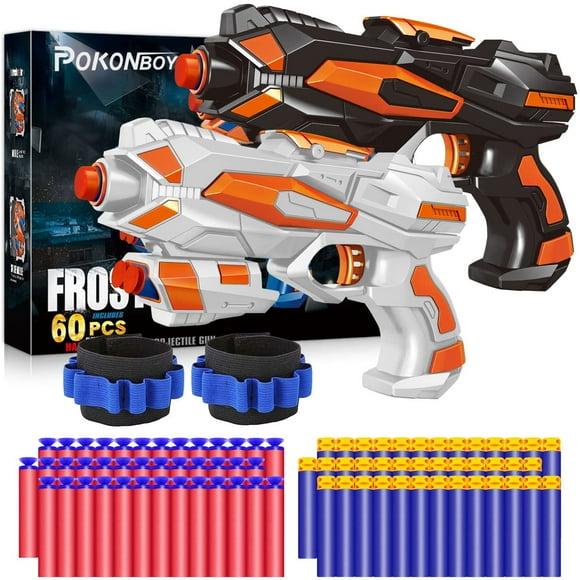 Pack de 2 pistolas Blaster Guns POKONBOY con 60 dardos de espuma para más de 6 años