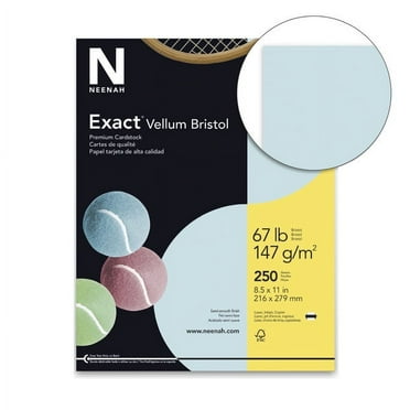 Exact Vellum Bristol Cardstock, 8-1/2 x 11 Inches, 67 lb, Blue, Pack of 250
