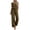 Coffee, variant on Women's Jumpsuit All Season wide leg drawstring waist with pockets soft fabric lightweight and breathable fabric Brown M