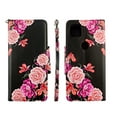 thumbnail image 3 of Case for Motorola Moto G Stylus 5G 2021 (Not Fit Moto G Stylus 2021) Pu Leather Wallet Cover Flap Closure Snap-on Book Style Cases Card Holders Wrist Strap 2 in 1 Folio Flower Black, 3 of 3