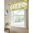 thumbnail image 6 of Lemon Flower Leaf Valances for Windows, Rod Pocket Kitchen Valance Curtains - Soft & Washable Small Window Treatment for Living Room,&nbsp;Bathroom, Summer Country, 54x18inch, 6 of 9