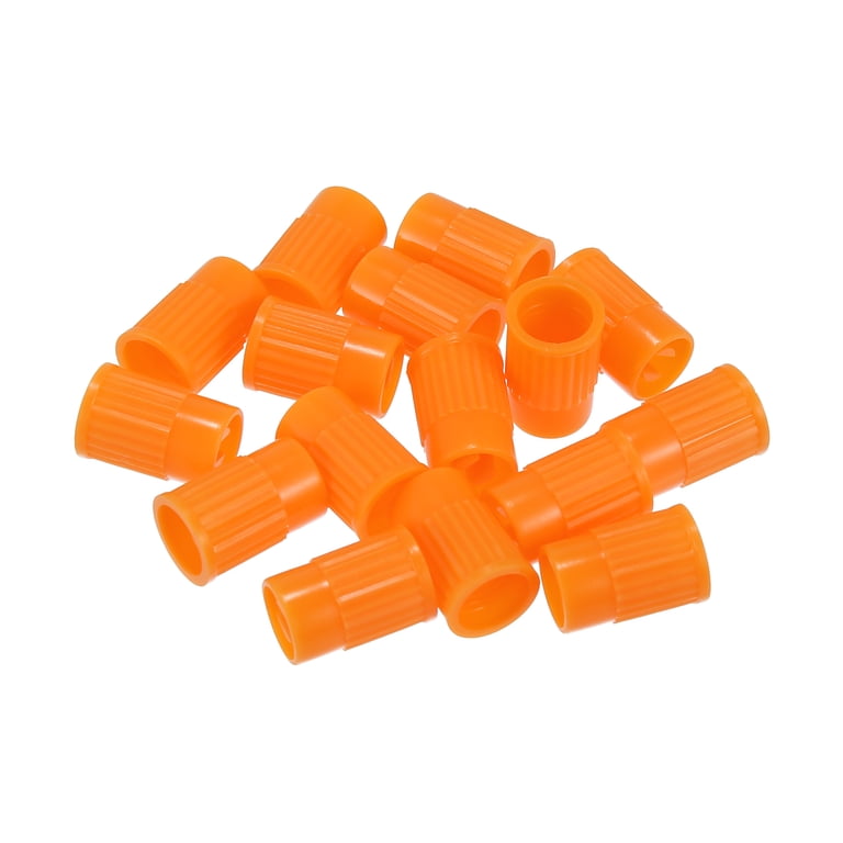 Motorforti Universal Tire Valve Stem Caps Plastic Orange for Car