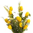 thumbnail image 2 of Enova Home 16" Tall Artificial Silk Tulips Faux Flowers Stem Set of 2 for Home Office Wedding Vase Decoration (Yellow), 2 of 2