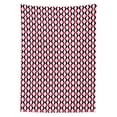thumbnail image 2 of Geometric Tablecloth, Retro Abstract Repetitive Simple Triangles Illustraiton, Rectangle Satin Table Cover Accent for Dining Room and Kitchen, 52" X 70", Dark Coral Charcoal Grey, by Ambesonne, 2 of 2