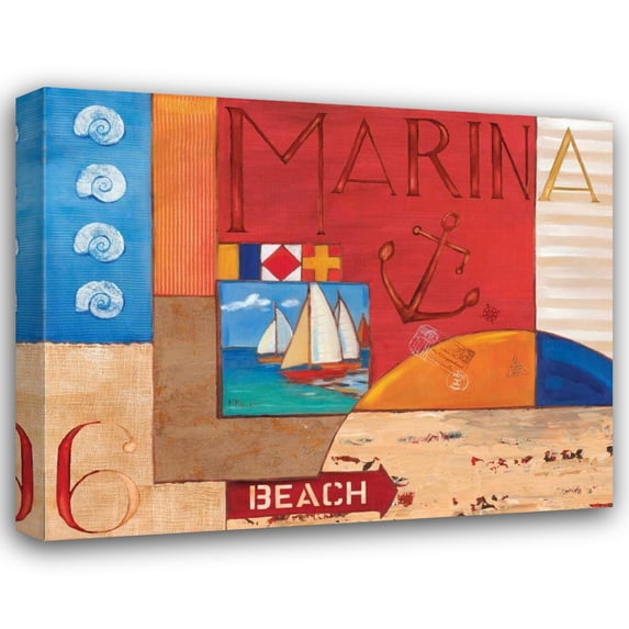 Paul Brent 18x15 Gallery Wrapped Canvas Wall Art Titled - Portofino Collage II